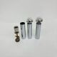 Set of 3 minimalist chrome tube ceiling / wall lamps, 1970s