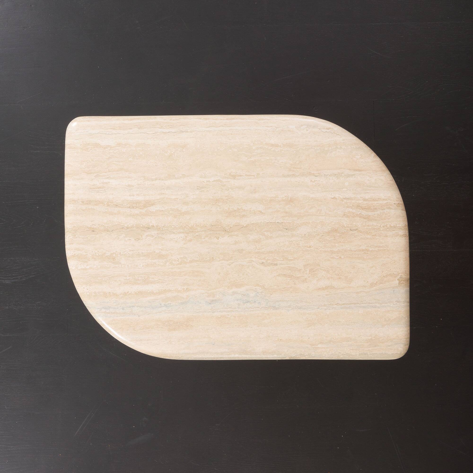 Italian small mid century travertine coffee table, 1970s