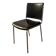 Vintage chair in black faux leather and chrome metal