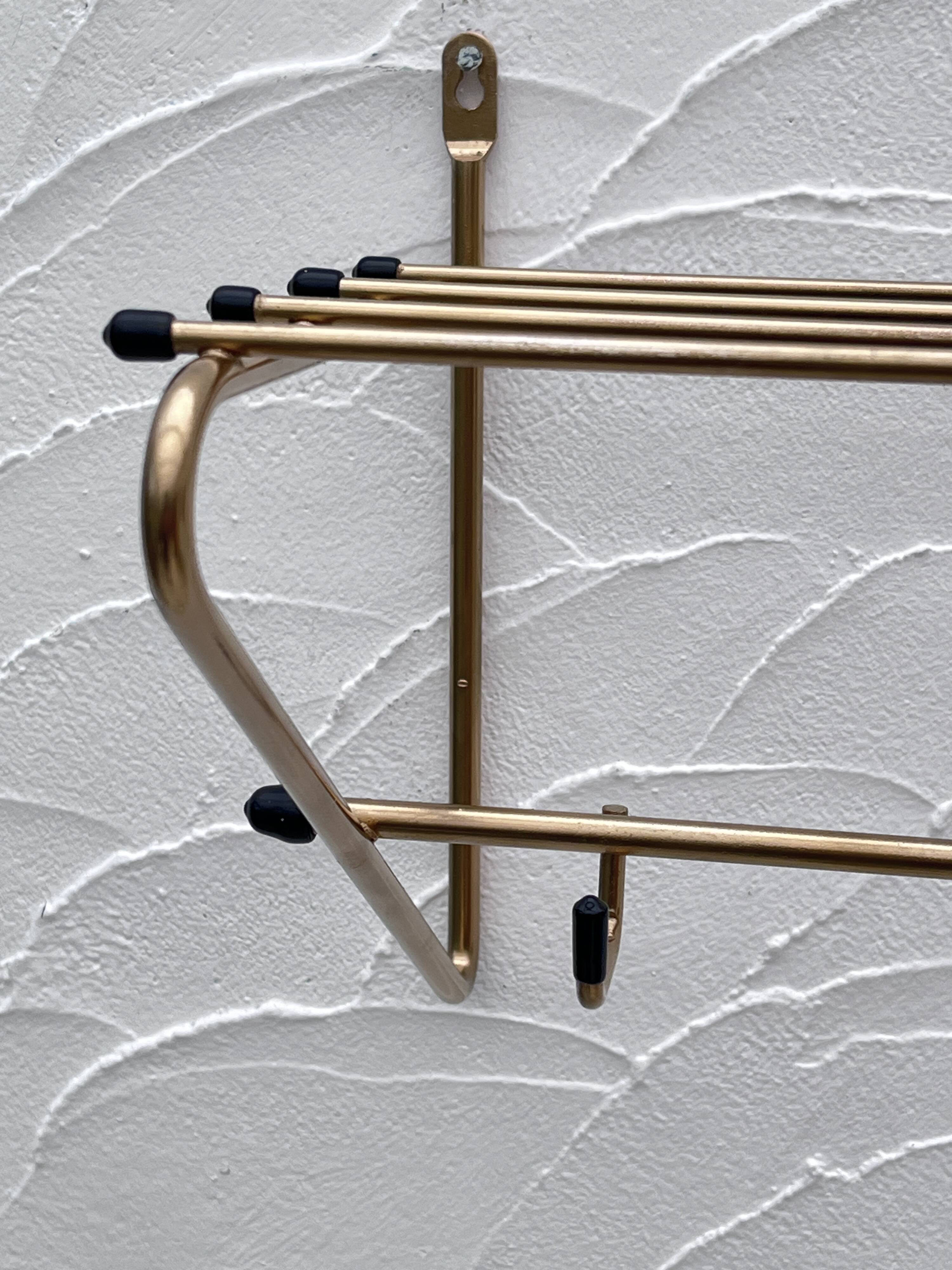 Gold metal coat rack