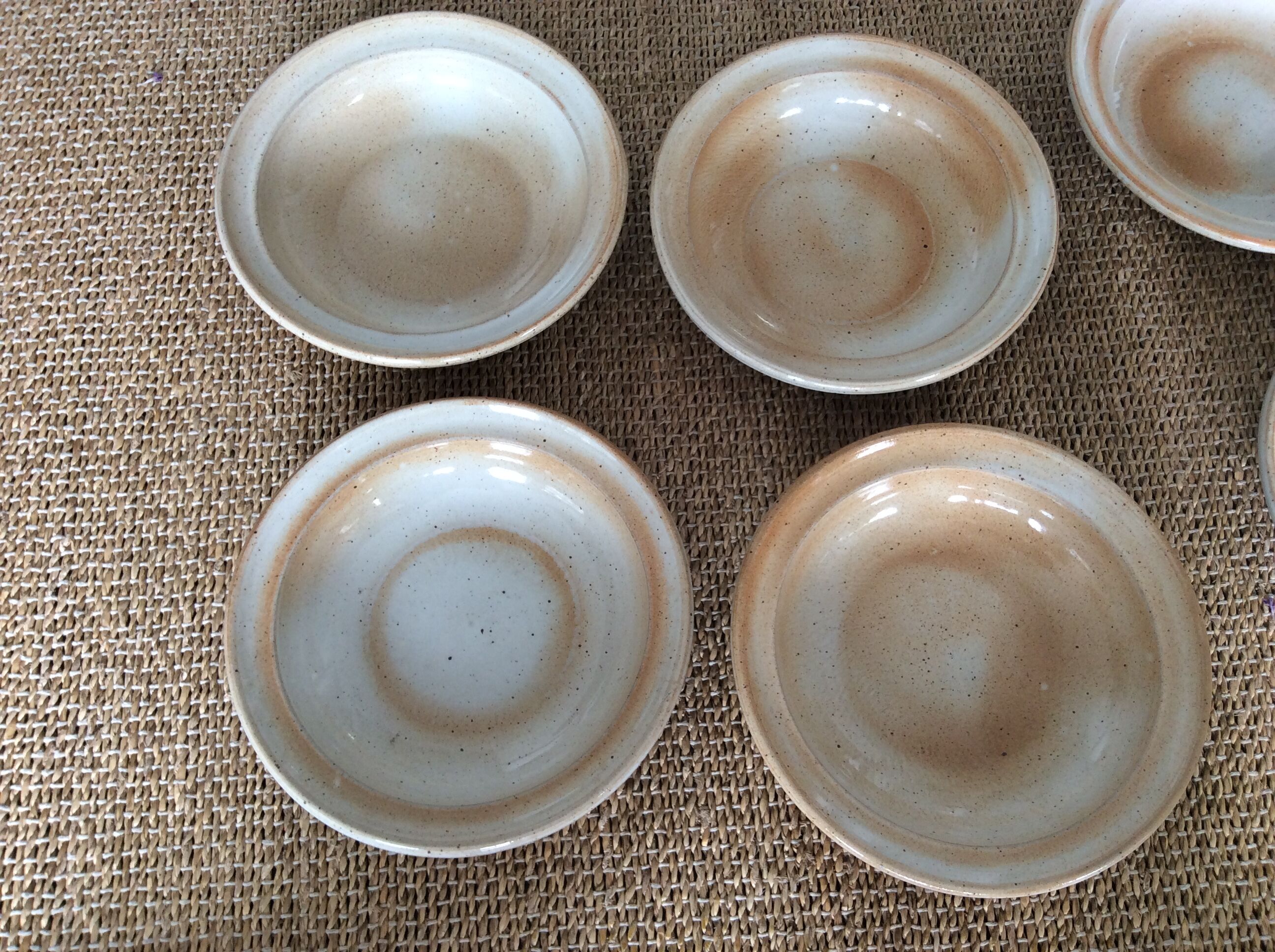 Series of 8 stoneware plates