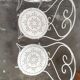Table de jardin et chaises fer forgé blanc ancien