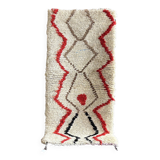 Vintage Moroccan Berber rug – 75x165 cm – Red & black