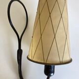 Art deco beaten iron wall lamp