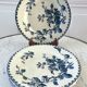 Set of 5 flat plates Gien Terre de Fer model "Fleurs Normandes"