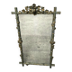 Large Wood and Patinated Stucco Mirror - Floral 1900s Period