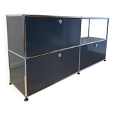 Commode USM Haller en Gris Anthracite et Noir Graphite