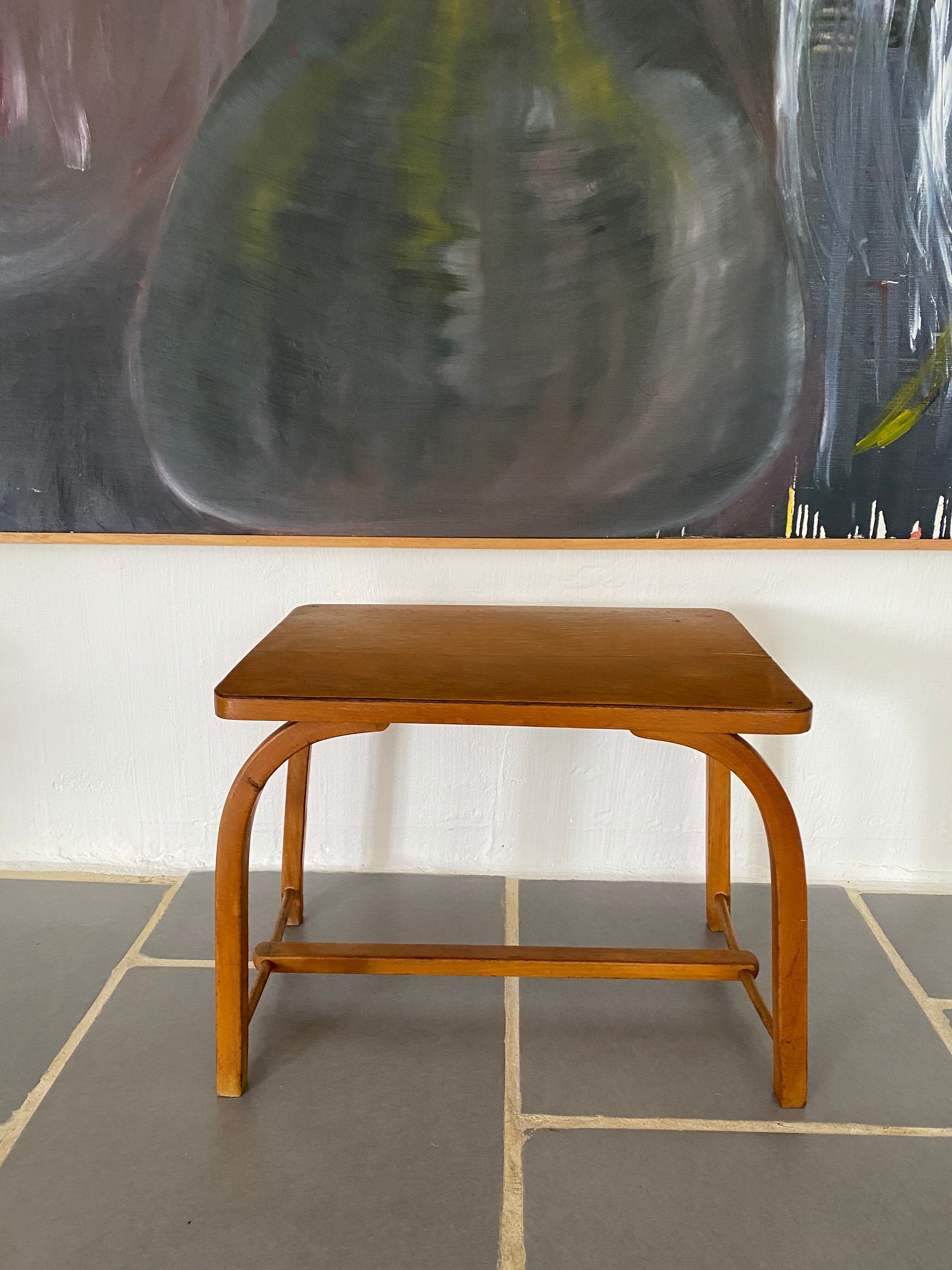Table basse vintage bois courbey