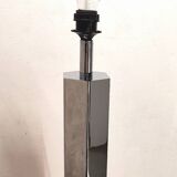 Hexagonal chrome column lamp from the 80s