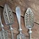 Set of 6 antique absinthe spoons Combault