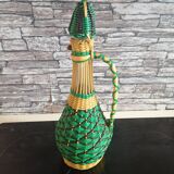 Bottle carafe scoubidou 1950 60