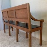 Early 20th-century solid oak bench