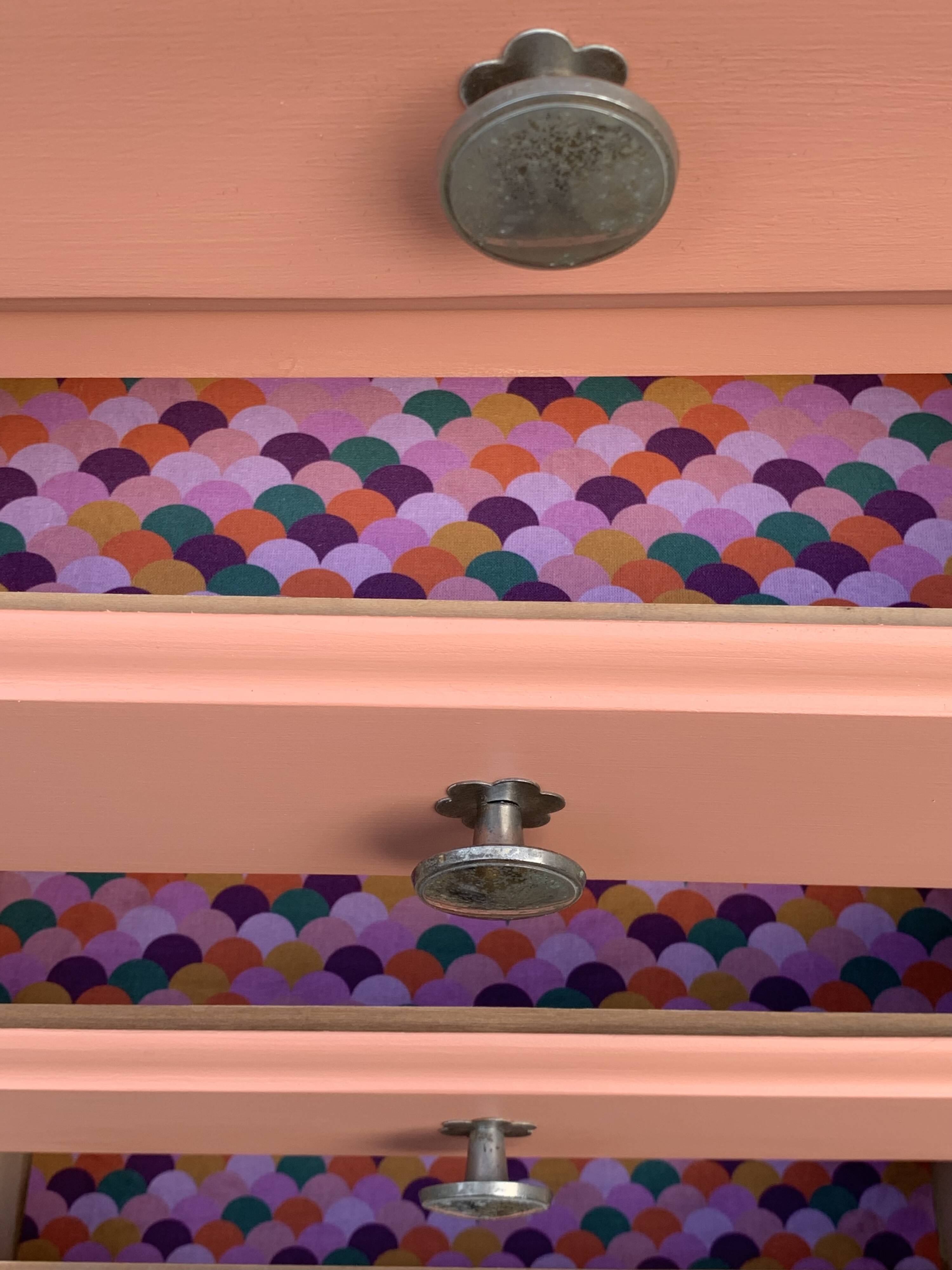 Vintage coral pink weekly planner H120