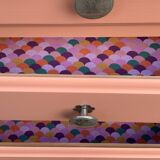 Vintage coral pink weekly planner H120