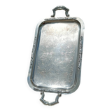Silver metal serving tray
