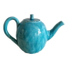 Individual tuquoise glazed ceramic teapot