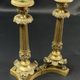 Pair of gilt and chiseled bronze candlesticks from the Restoration period