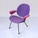 302 armchair, hw gispen for kembo, midcentury shape with memphis colors
