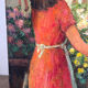 The Little Merchant, florist, oil on canvas