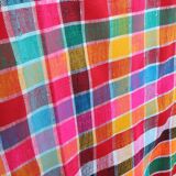 Haïk Berber blanket with multi-colored checks