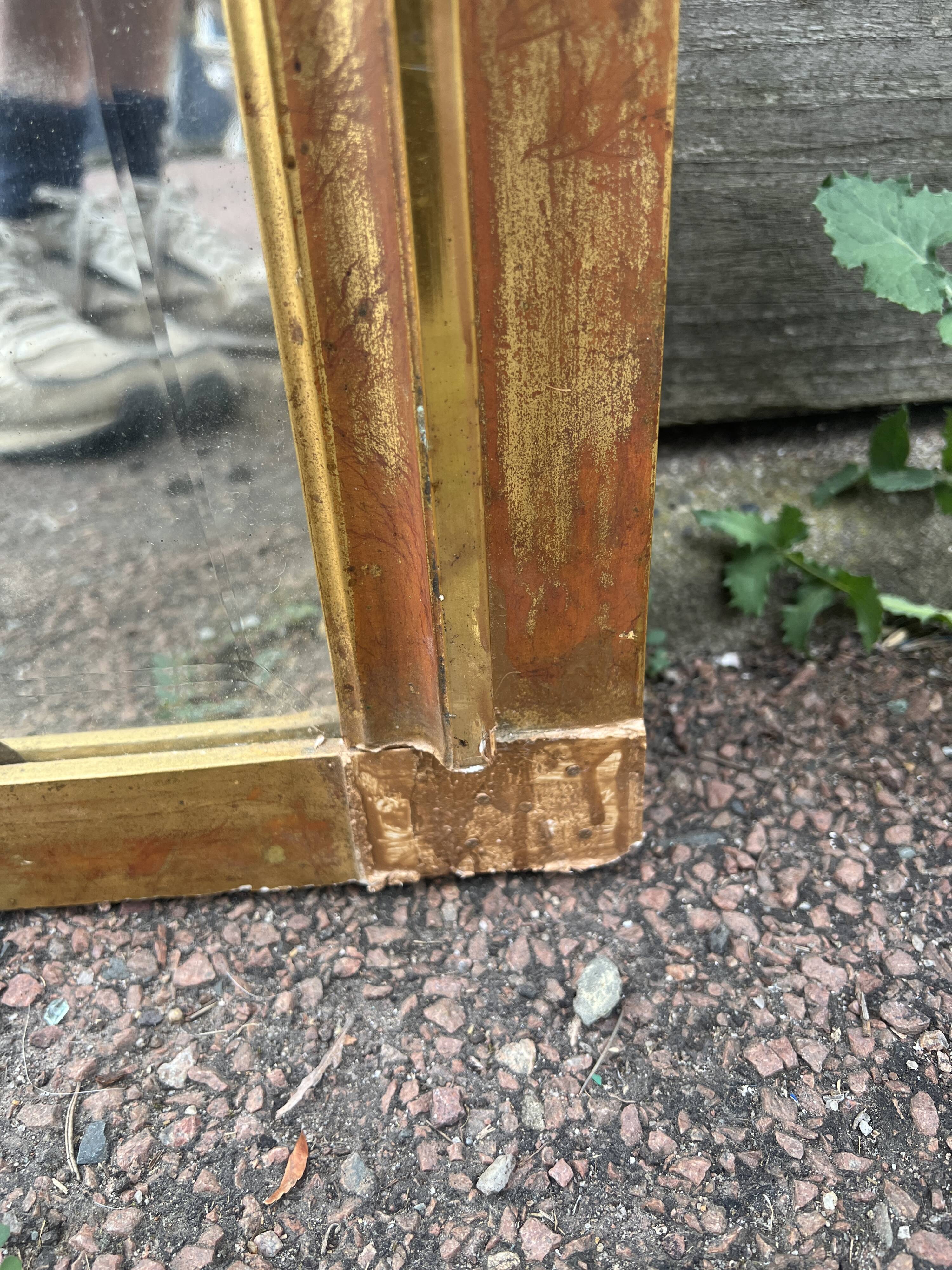 Rectangular gilt mirror, Louis XVI style