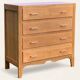 Commode vintage chêne brut massif 1950