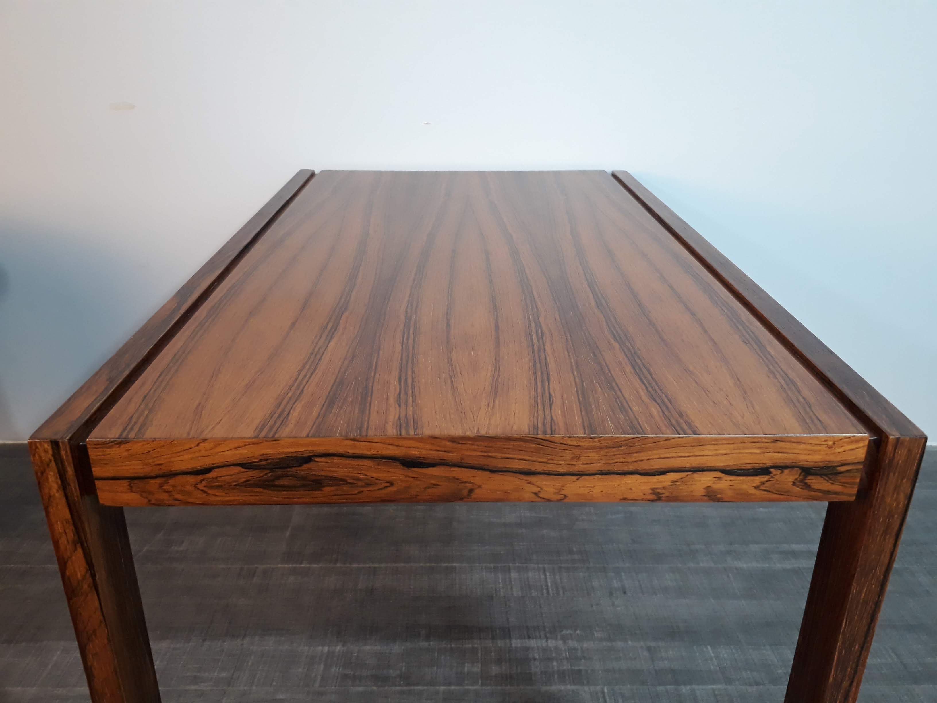 Table d'appoint en palissandre vintage scandinave 1960s