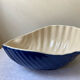 Saladier bleu coquillage Appolia vintage fabriqué en Bretagne