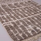Taupe Beni Ourain rug, Moroccan rug 150/250cm