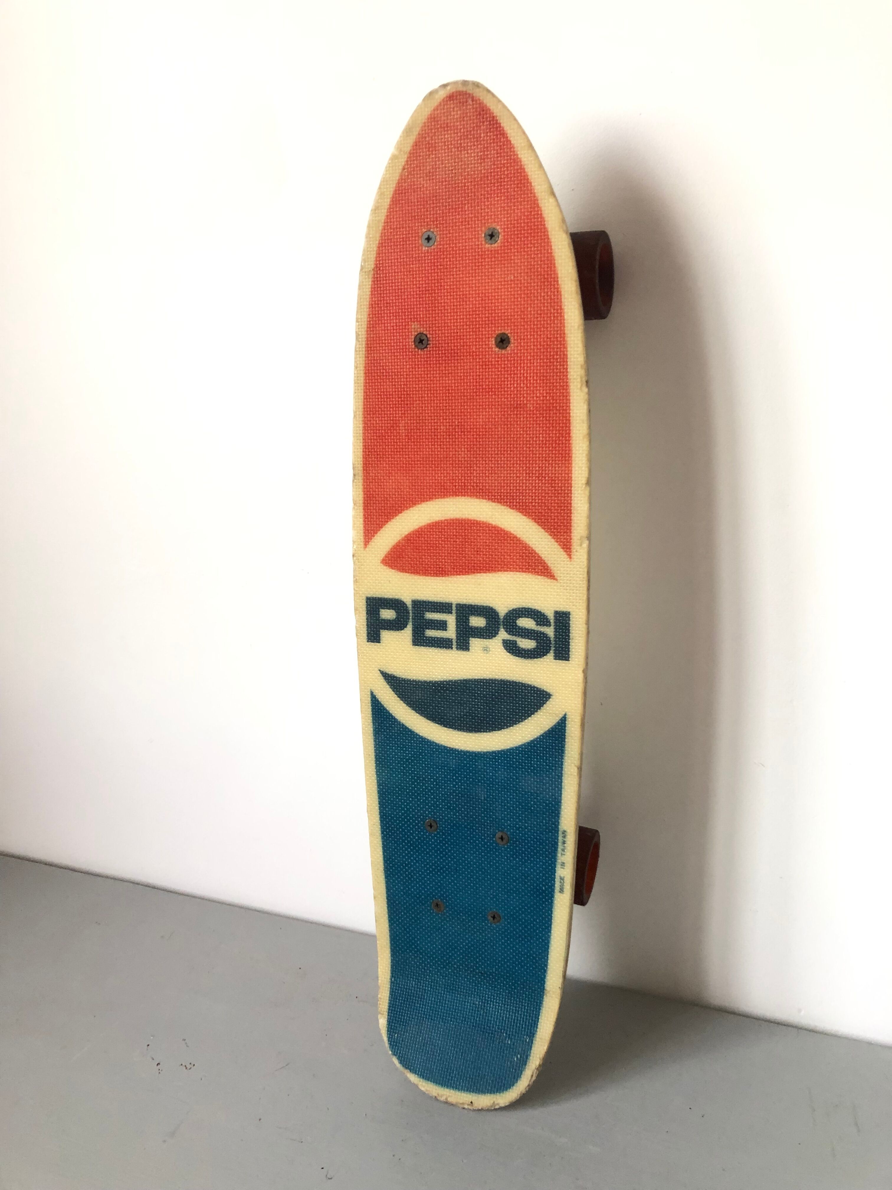 Vintage Pepsi-cola 1970s fiberglass skateboard