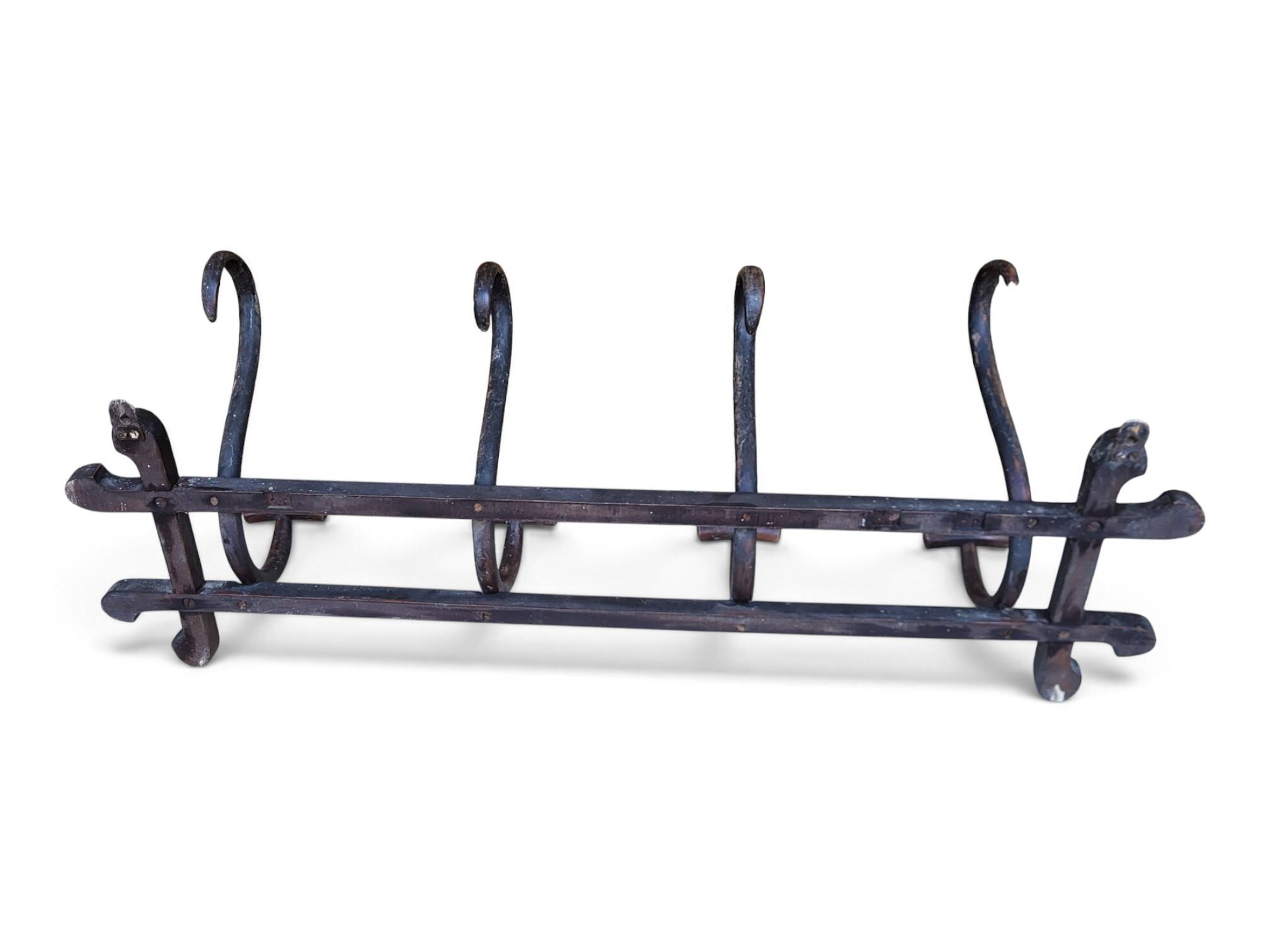 Wall coat rack / 4 hooks in the style of Thonet