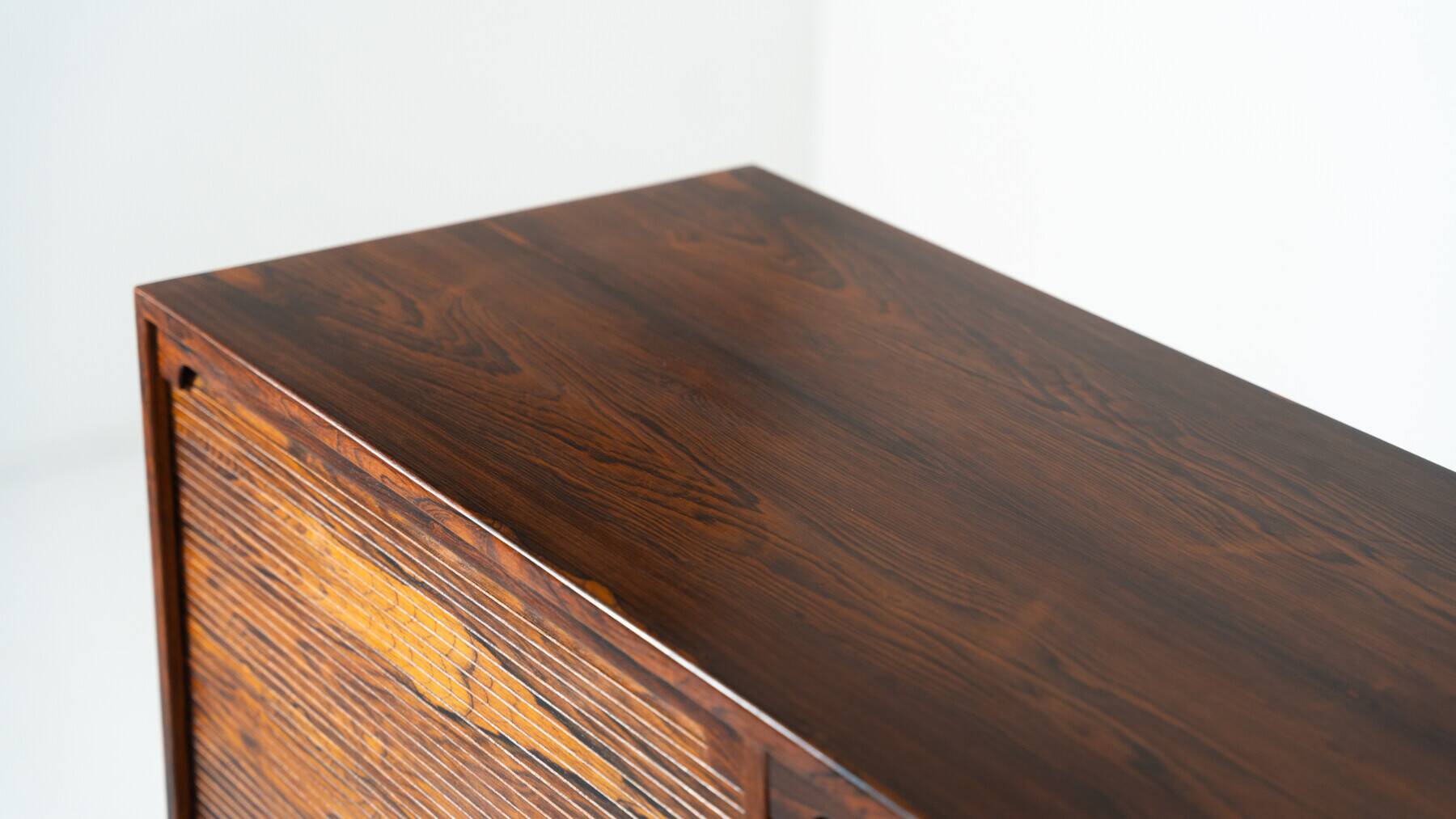 Mid-century modern storage furniture in the style of Gianfranco Frattini, Italy, 1960s.
