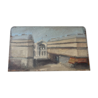 Small painting of the Gare du Nord