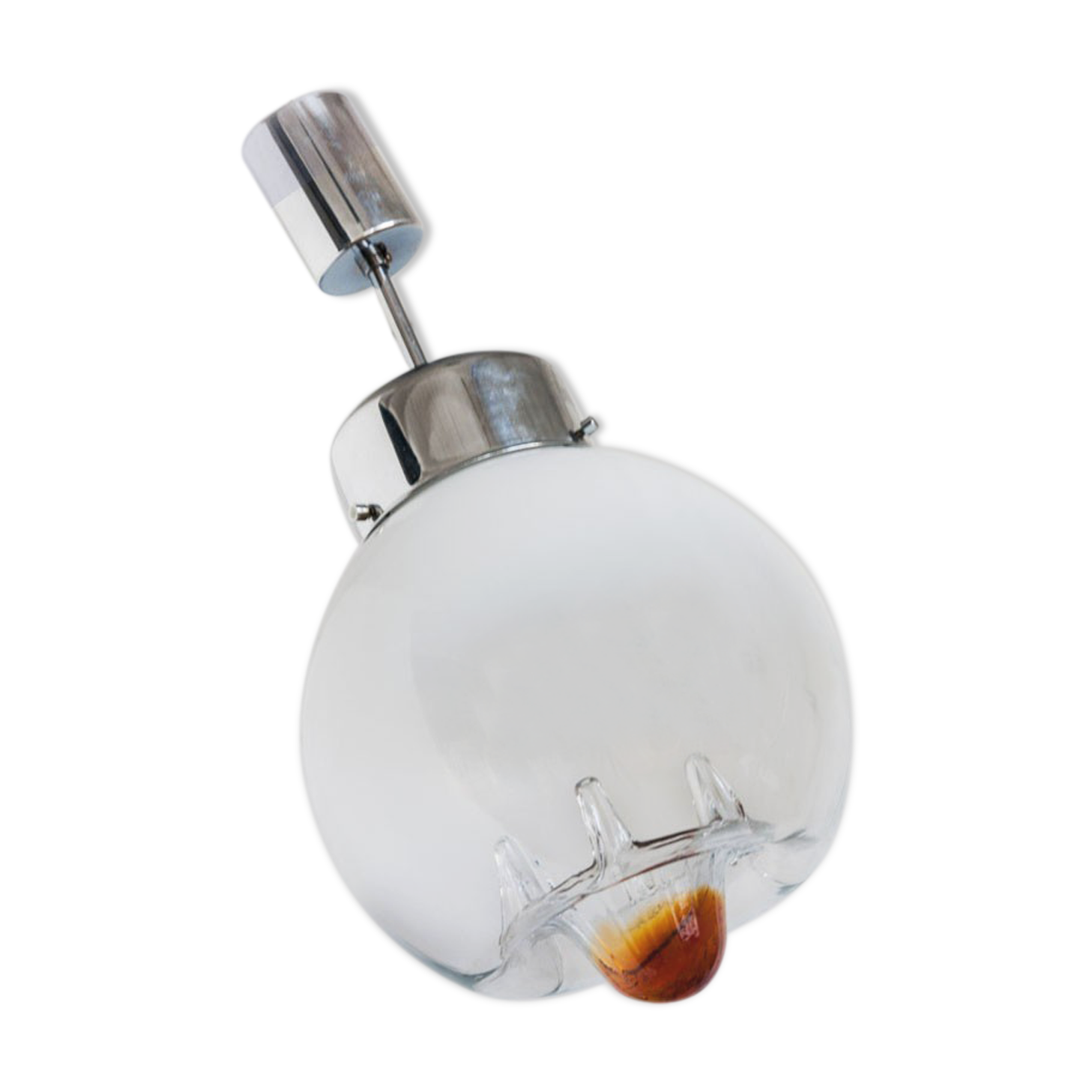 Vintage mazegna crystal ceiling lamp, Italy, 1970