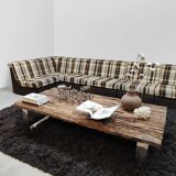 Canapé lounge modulaire vintage à motif à carreaux