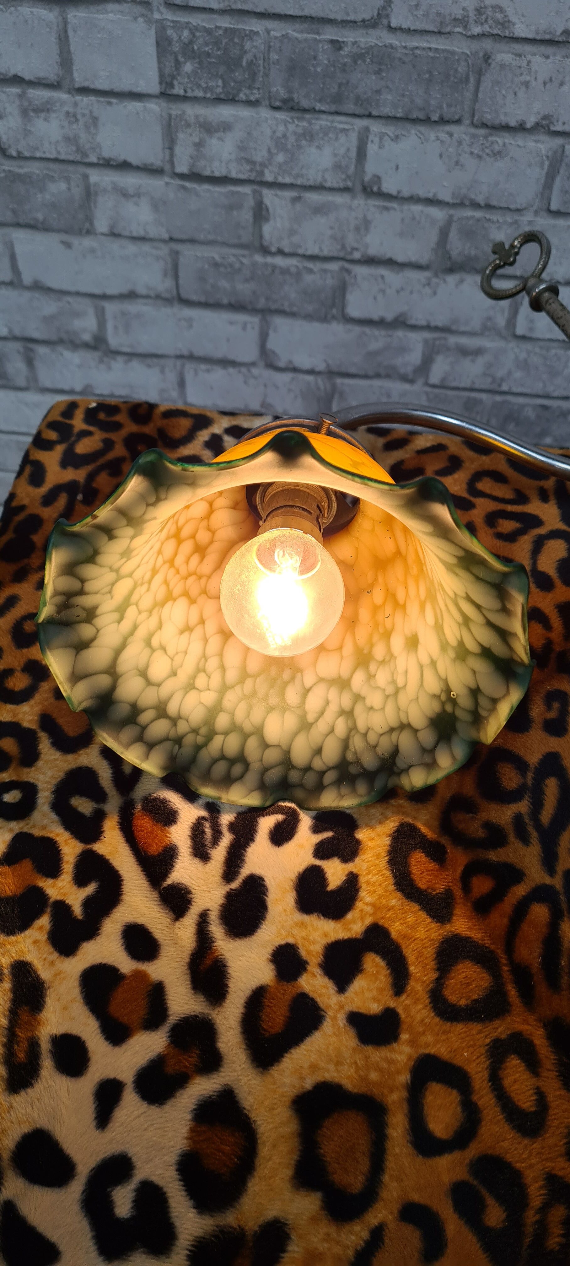 Desk lamp 1920 nickel plated . 58x 35