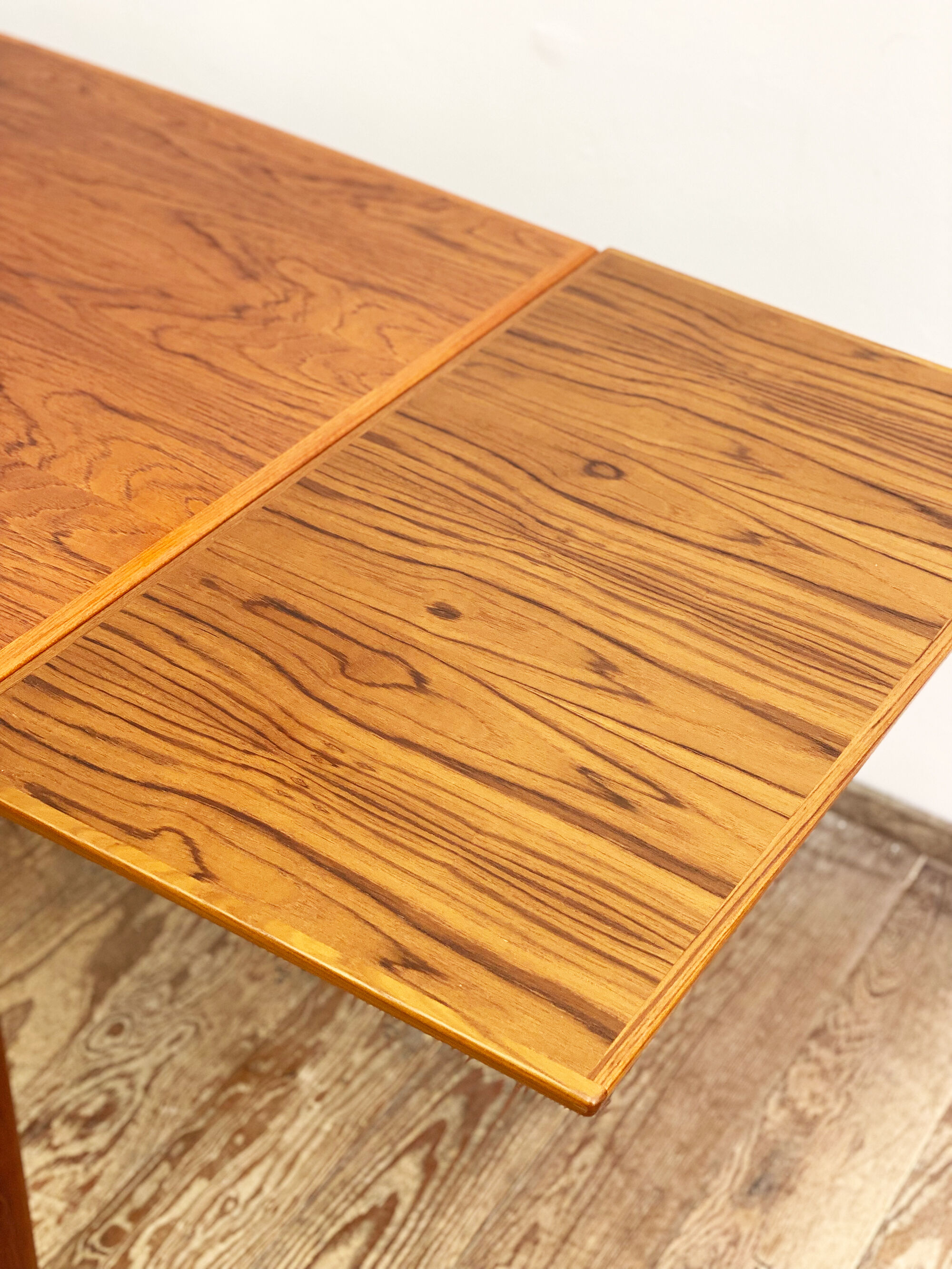 Danish mid century teak extendable dining table, denmark, 1960s