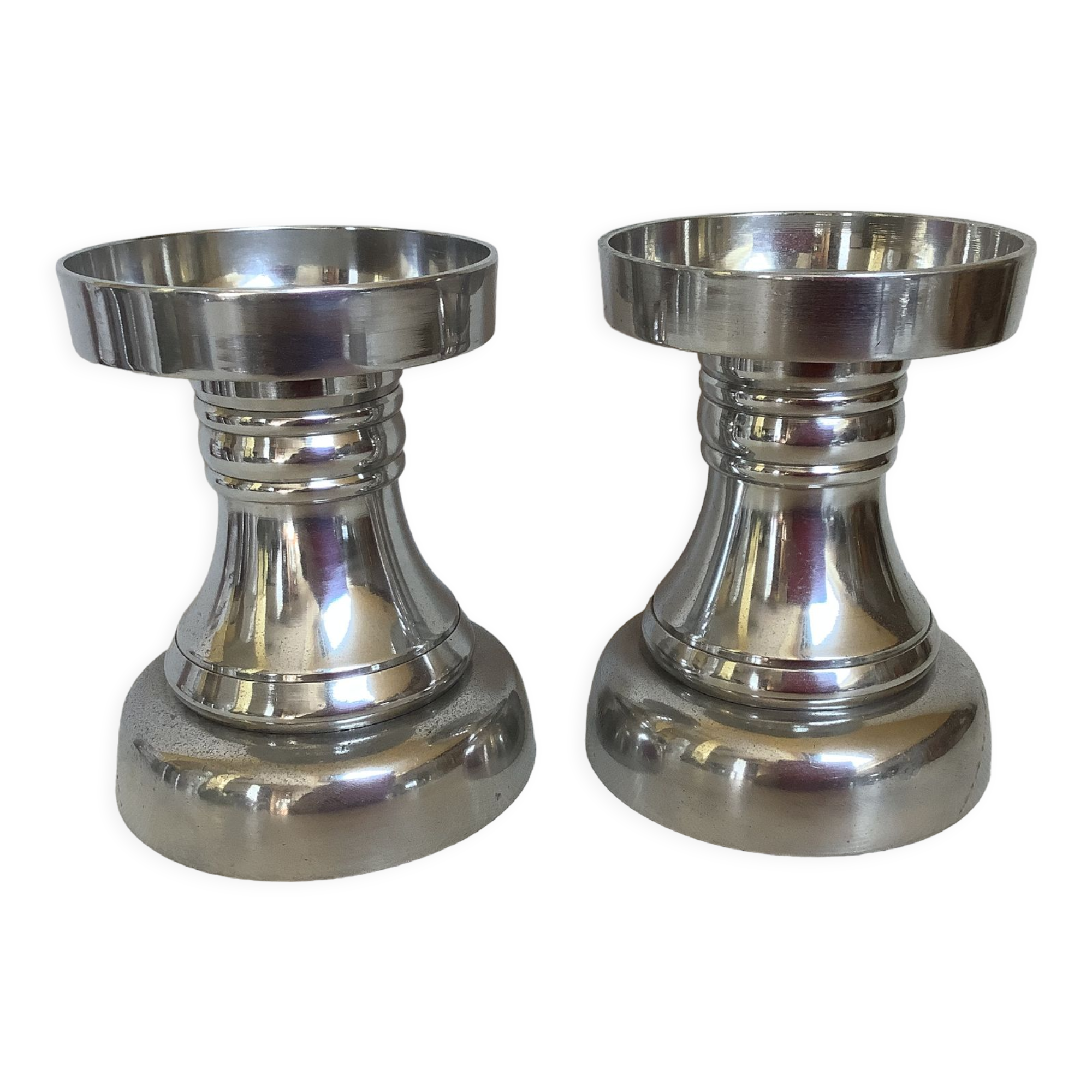 Pair of silver candle holders