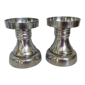 Pair of silver candle holders