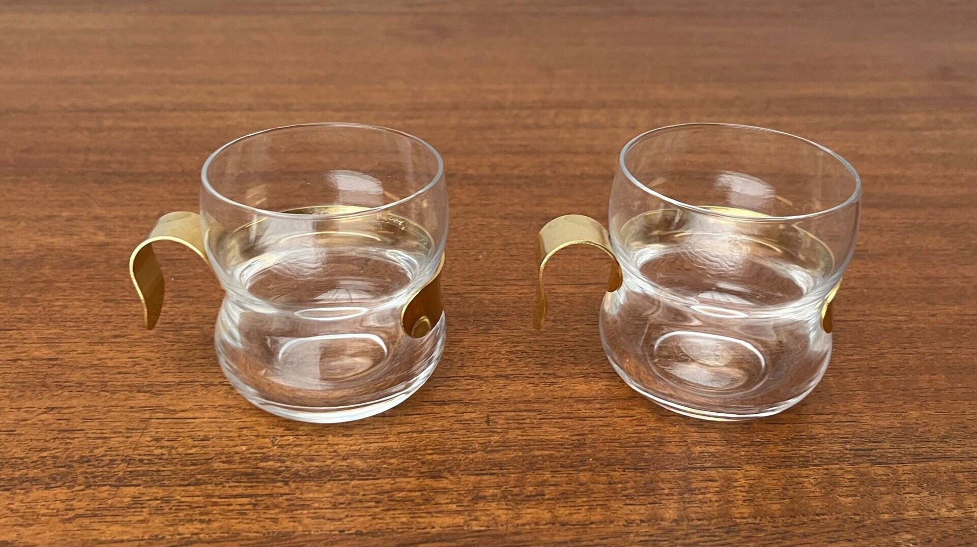 Vintage tea glasses Paula Series by Jorma Vennola for Iittala, 1970s, set of 2