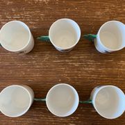 6 Hand Painted Limoges Porcelain Cups and Saucers