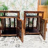 Vintage side table pair