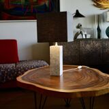Grande lampe vintage dephilippe barbier 1970