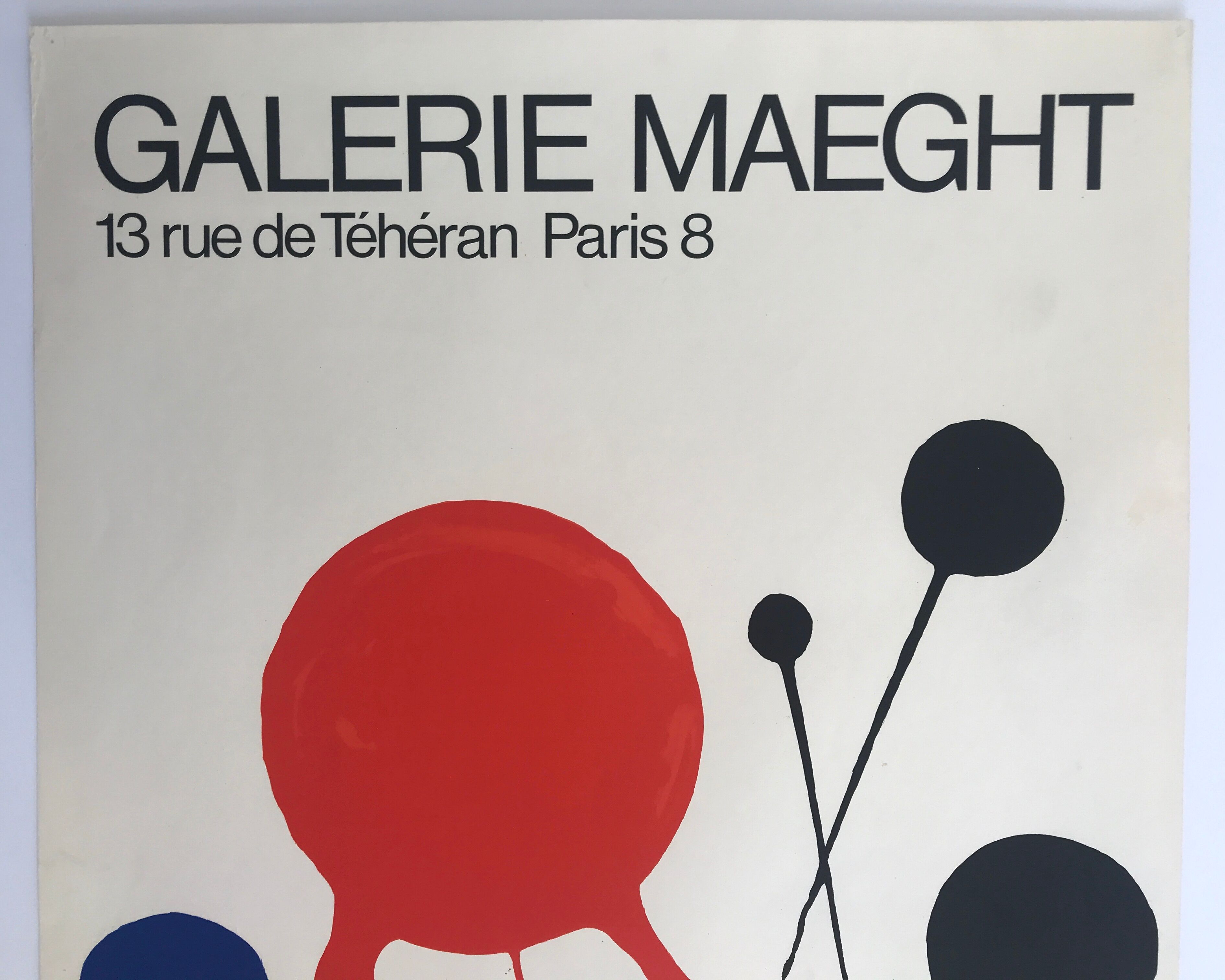 Original poster by Alexander Calder, Galerie Maeght, 1968