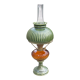 Oil lamp or quinquet in porcelain and glass