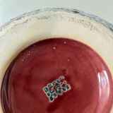 Large ceramic art vase with signed enamel interlacing