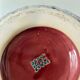Large ceramic art vase with signed enamel interlacing