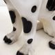 Large black and white ceramic dog (H 46 cm)