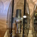 Stunning smoked glass wall sconces from the 1970s.