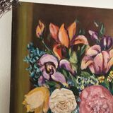 Oil on canvas flower